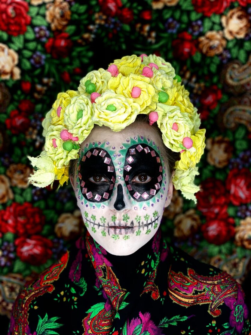 Santa Muerte, makijaż artystyczny na zajęciach z Beatą Bojdą